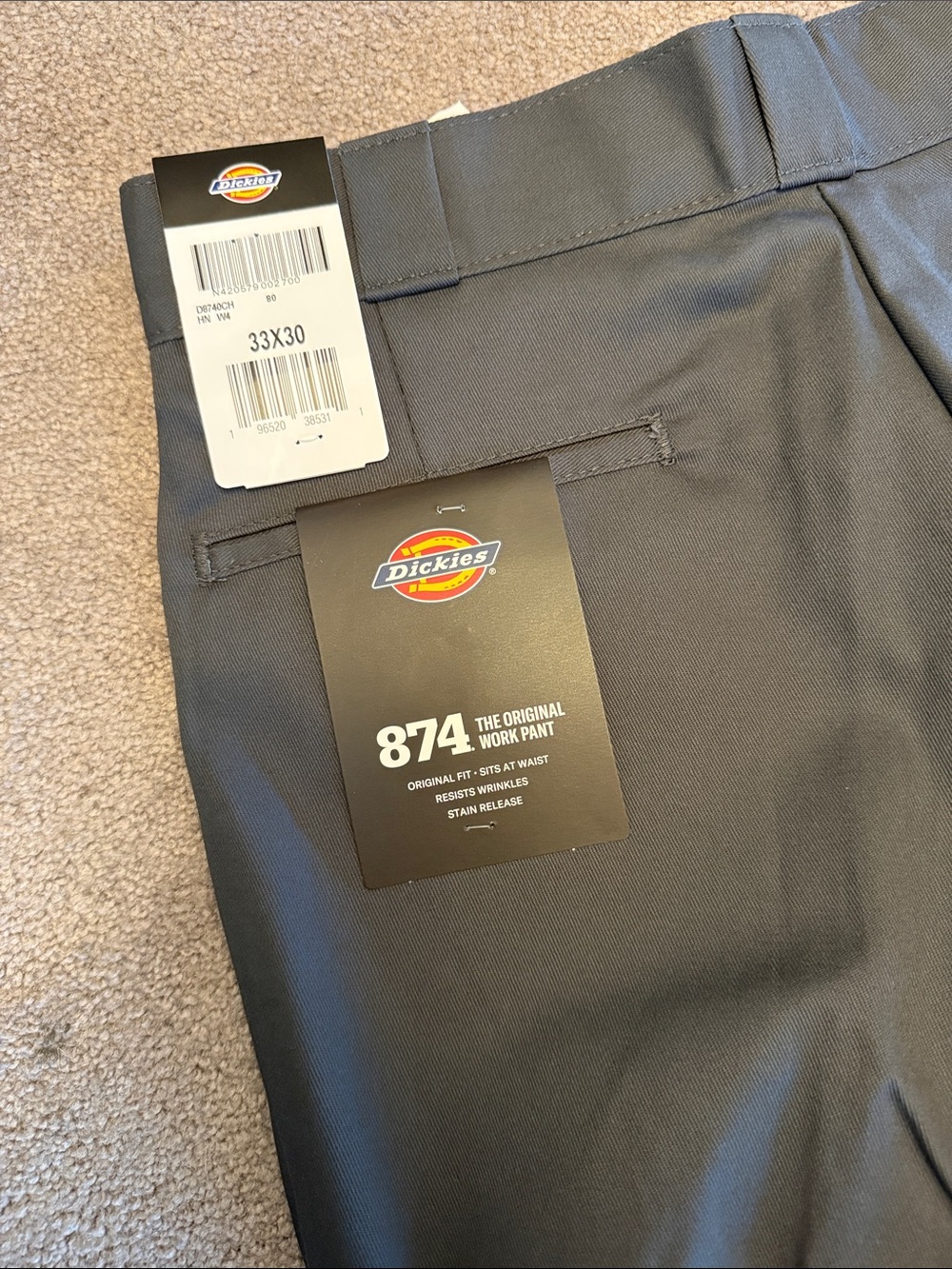 Dickies Men's 874 Work Pants - Charcoal Gray